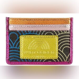 Kurt Geiger London Southbank Card Holder, featuring a metallic rainbow designNIB